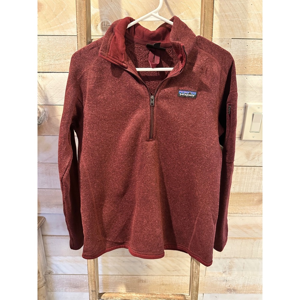 Patagonia Better Sweater 1/4 Zip Pullover Burgundy Heather Medium